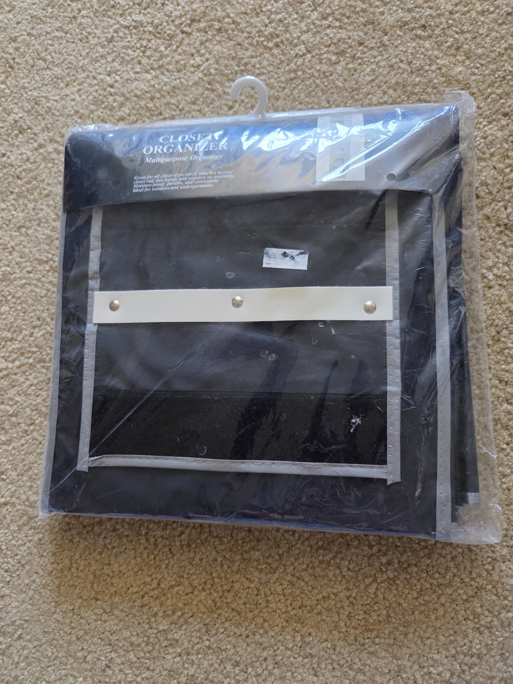 Citrus Hanging Closet Organizer Dark Navy & Grey Nylon Solid 1-Pack CIT403 NEW